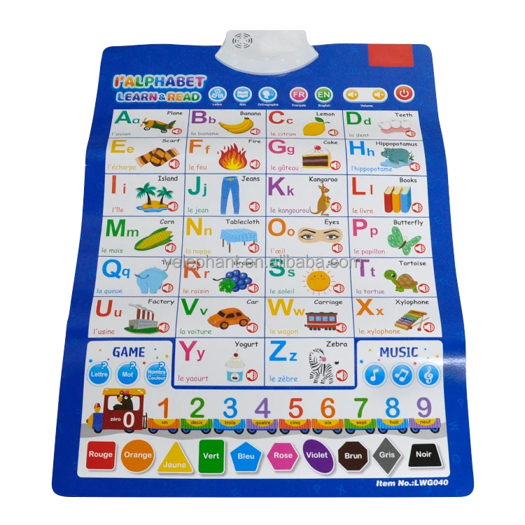 Printing Baby Sound Early Education Telling Poster Children Sound Electronic Vehicle Wall Chart