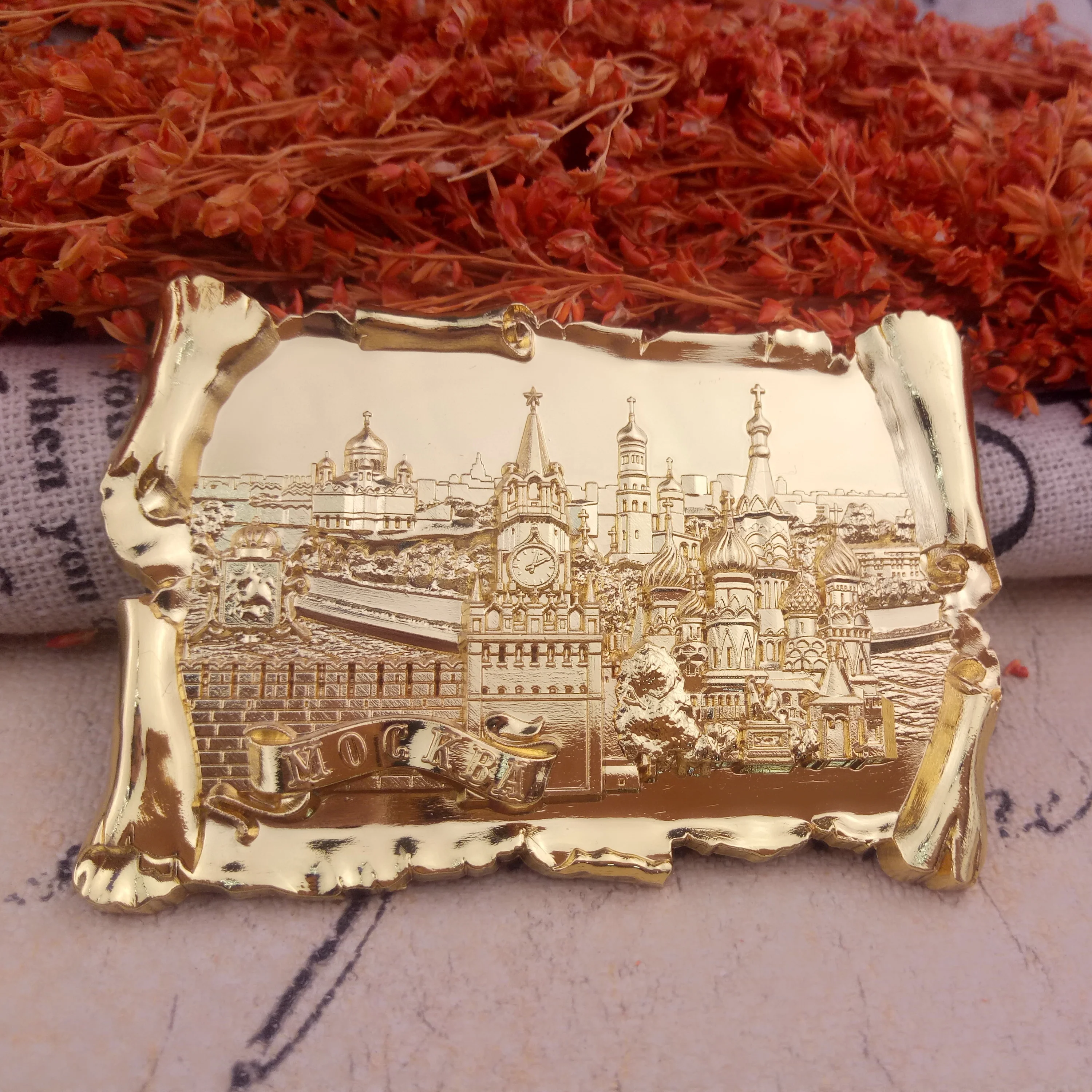 Customized High Quality 3D Zinc alloy Fridge Magnet Varies metal City Tourist  Souvenirs refrigerator sticker