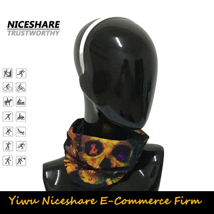 Azo Free Anti UV SPF40 Printed Flag Bandanas Outdoor Sport American Flag Seamless Magic Bandana