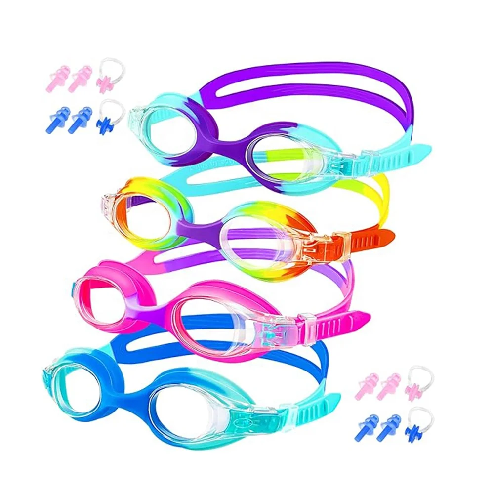 Kids Swimming Goggles, Toddler Swim Goggles No Leaking Anti Fog UV Protection for Boys Girls 3-12 years old