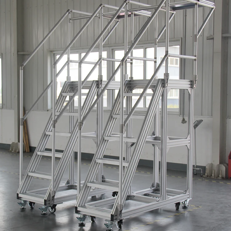 Mobile multi- function 8 step ladder with work platform