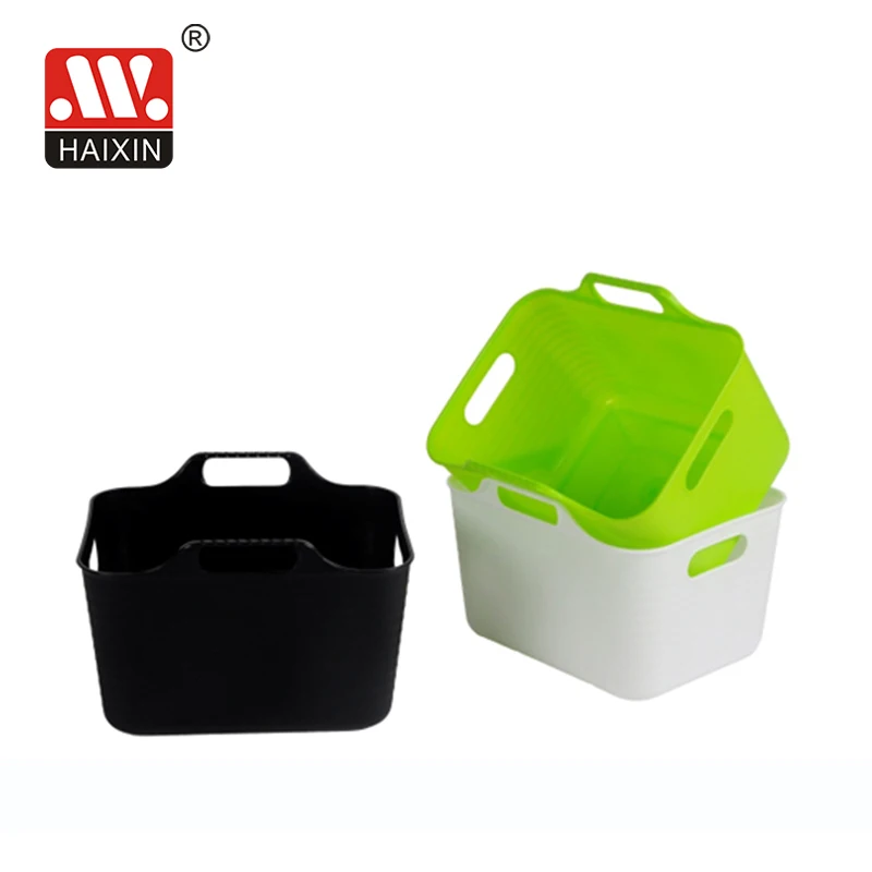 Home hamper laundry clothes toys clutters storage portable organizer boxes bucket plastic water wash basin bucket with handle