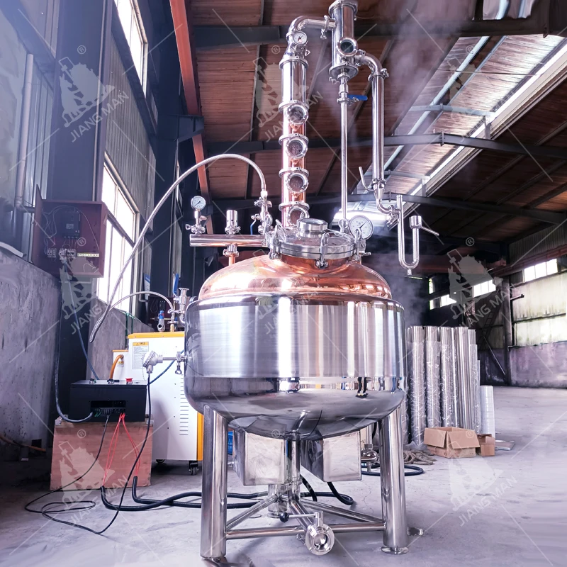 Vodka Alcoholic Distillation Equipment Copper Column  Reflux Distilling Still Electrical Heating Whiskey Distiller