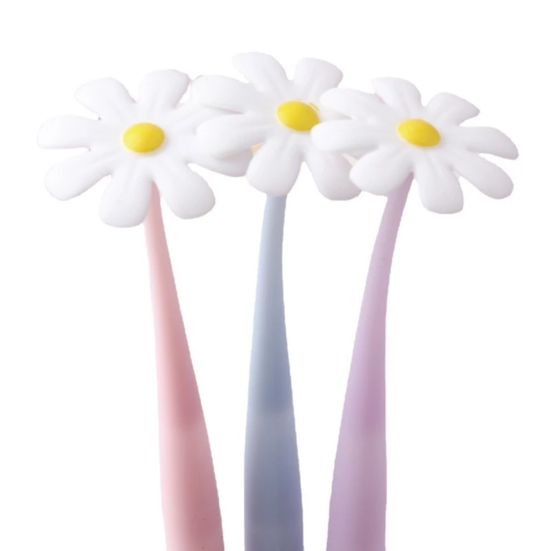 Cute Daisy Chrysanthemum Flower Green PVC Gel Shaking Pens Neutral Pen Rollerball pen 0.5mm