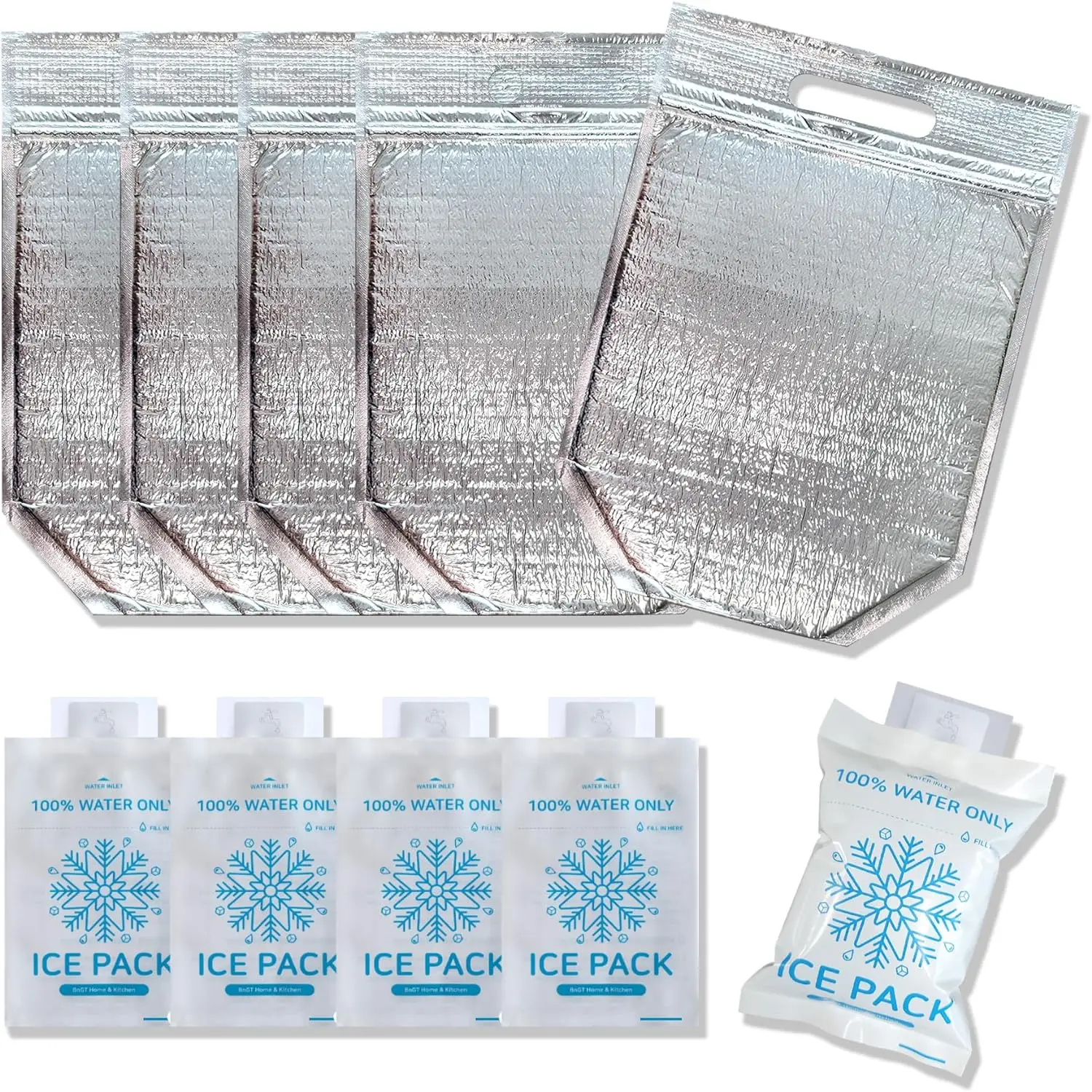 Aluminum Foil Thermal Hot Cold Cooler Foil Insulation Bag EPE Foam Thermal Insulation Board Packaging Shipping Bag