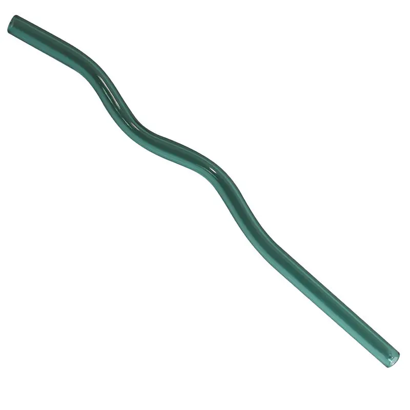 Heat-Resistant Creative Colorful Juice Straw Colorful Glass Straw Transparent Glass Tube Lip-Protecting Straw