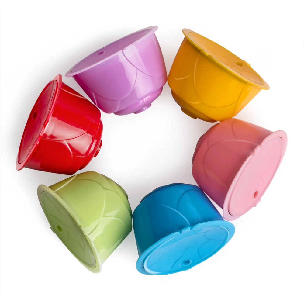 Reusable Dolce Gusto Coffee Capsule , Colorful Dolce Gusto Refillable Capsules Pods Reusable Coffee Filters