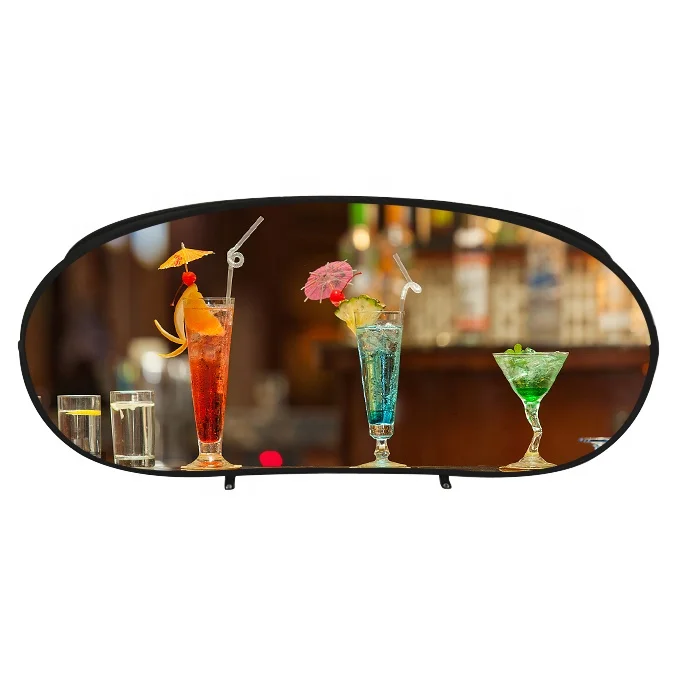 promotional Folding aluminum outdoor Display Banner stand Horizontal Oval al A Frame 200 Pop Up Banner poster banner