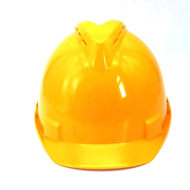 V-образный усиленный шлем HDPE с дышащим отверстием и отверстием для наушников, защитная жесткая шапка для строителей