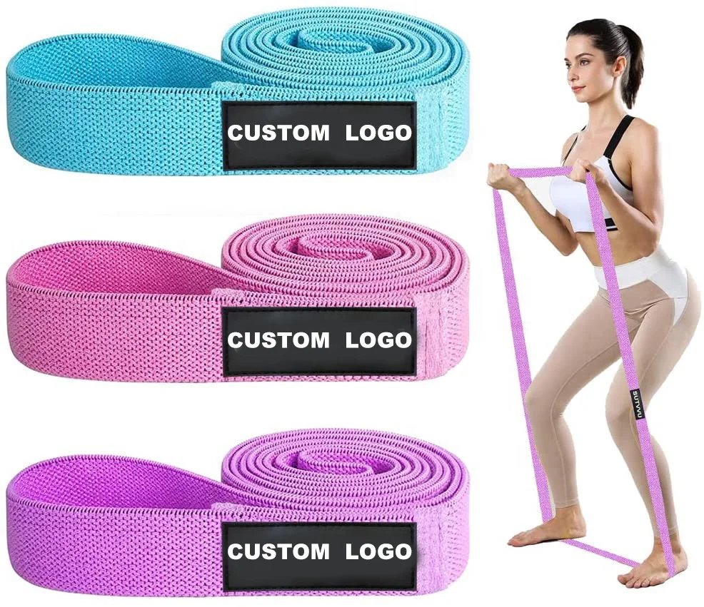 wholesale Set of 3 Fitness Exercise Fabric hip circle Resistance bands long Fabric Band for Workout Pull up Assistance