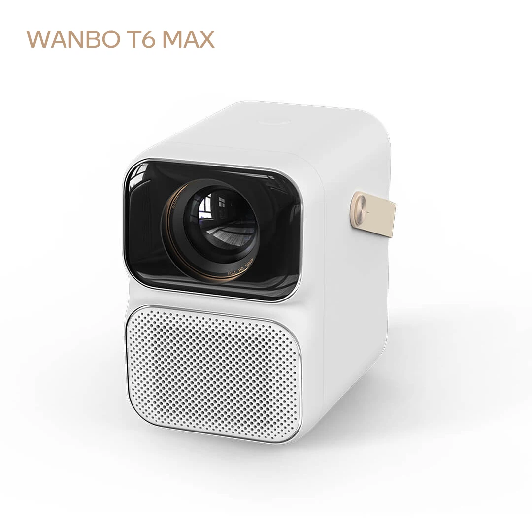 2022 Wanbo T6 MAX Latest Portable Mini 1080p Kid Projector 2.4+5G Dual Wifi Smart Android 9.0 LED LCD Home Video Beamer 200 ANSI