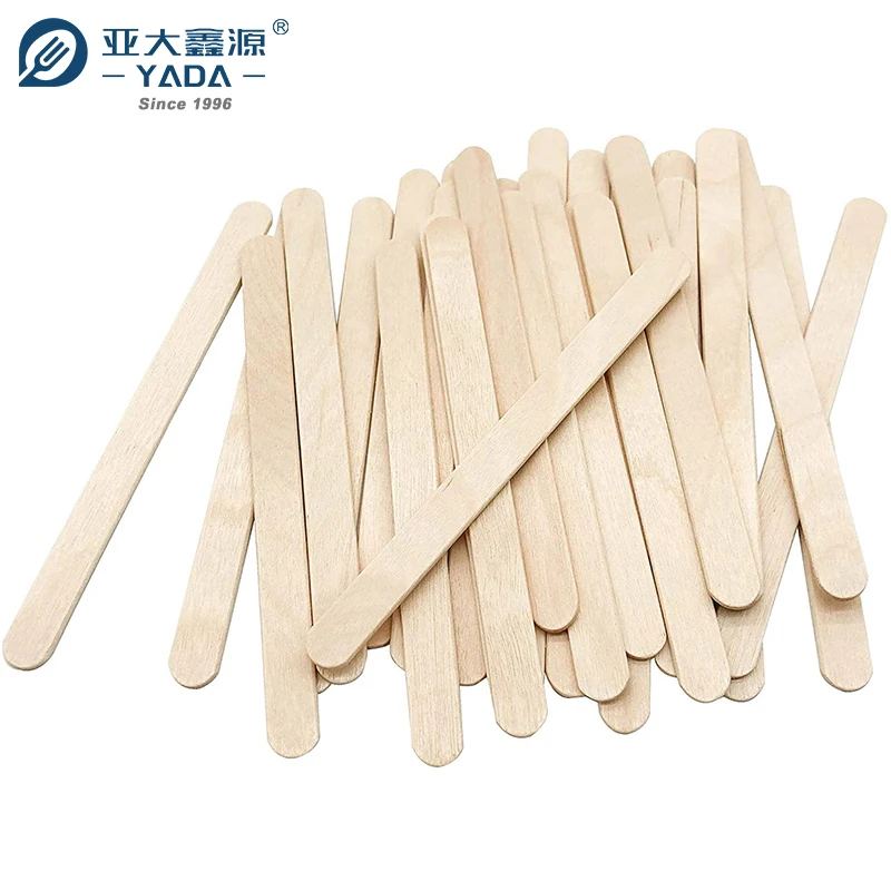 YADA Wooden Disposable Ice Cream Stick with size length 114mm  93mm with hot stamping