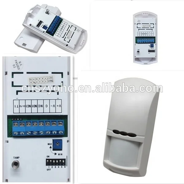 Indoor/Outdoor Microwave PIR Motion Sensor Alarm Wide Angle Infrared PIR and Microwave Motion Detector