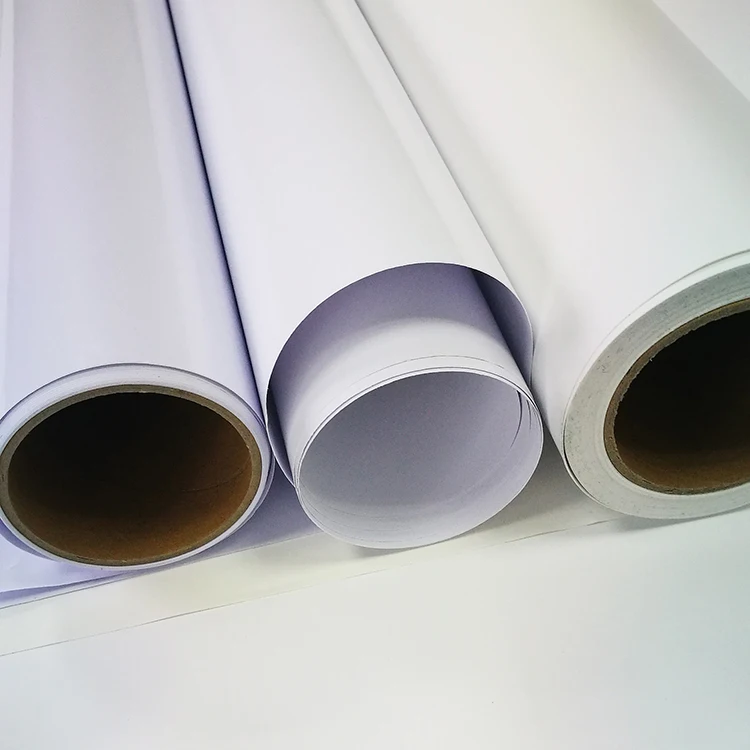 High Glossy 140GSM Vinil Perfurado White Printing Self Adhesive Vinyl Sheets Wholesale Advertising Materials