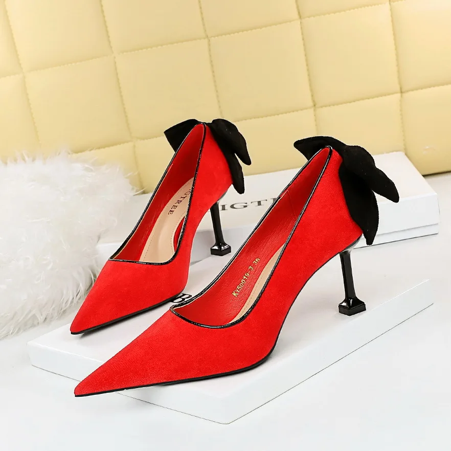 Wholesale Good quality Fashion Ladies shoes Red high heels shoes for women