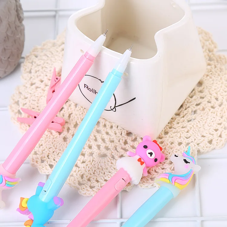 Cute Cartoon Light-Up Gel Pen LED Light up Set for Writing in the Dark Kids