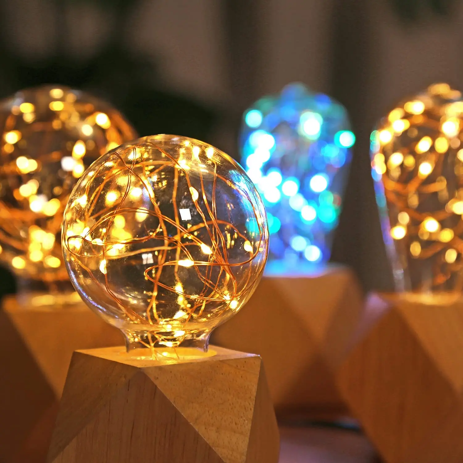 Wholesale Antique Retro Beautiful Romantic E26 G95 G30 Vintage Edison Fairy Copper Sky Decoration Light Bulb for Pendant Light