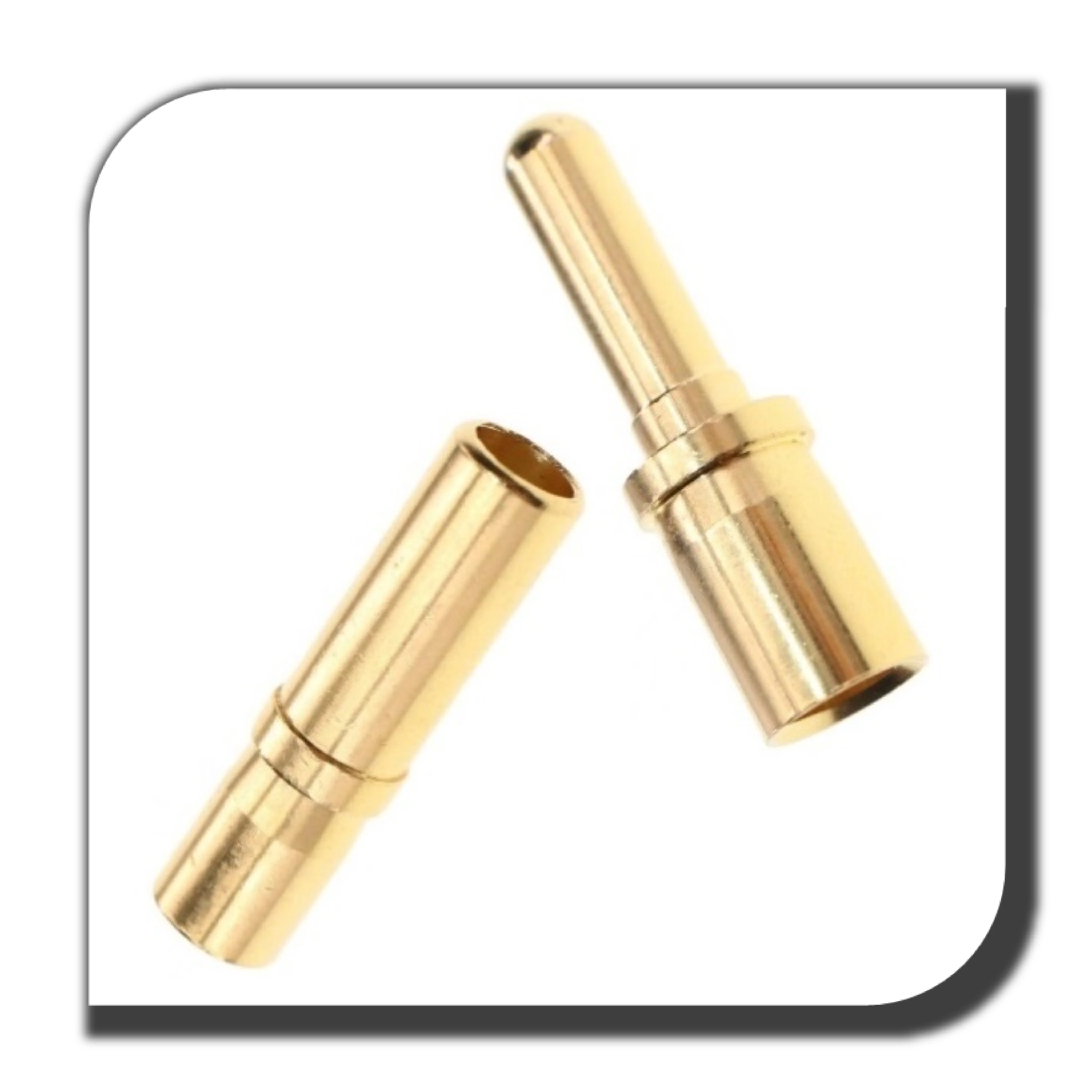 PCB copper welding pin female brass insert pin for welding conector