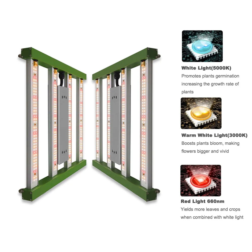 Waterproof grow lights 4 bars 120W 240W full spectrum LED grow lights SMD3030 chip indoor plant greenhouse grow lights