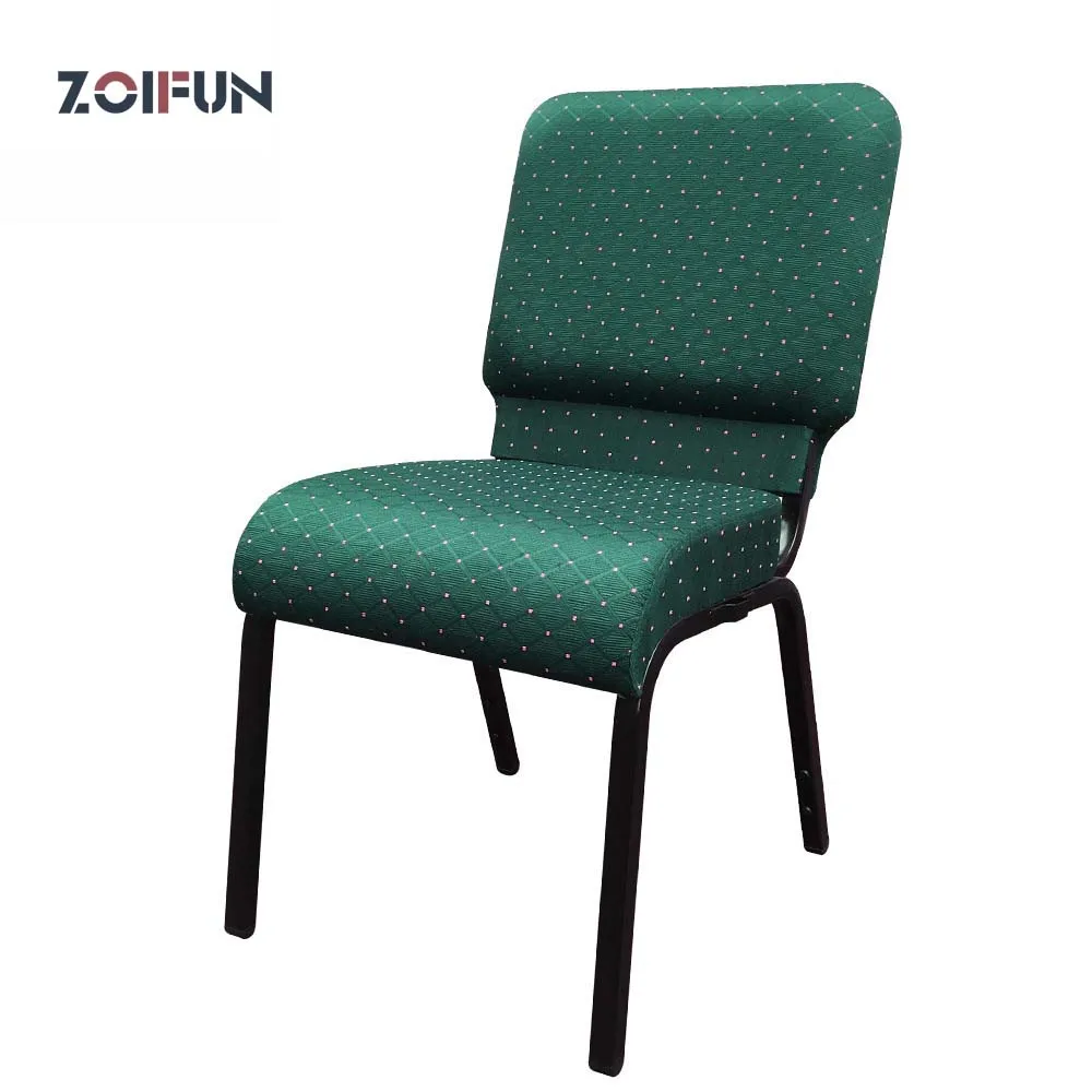 Modern Design Church Chairs Stackable Black Iron Church Chair for Worship Auditorium Church Chairs Interlocking