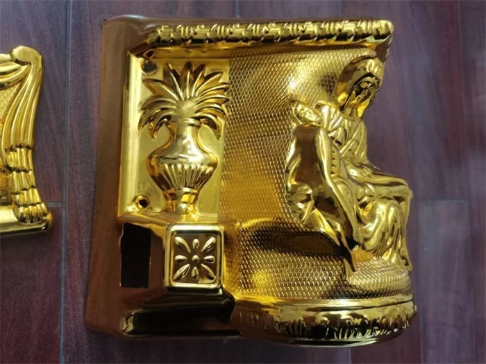 Model 9# China Funeral Supplies Manufacturers Coffin Decoration PP New Material Last Supper Casket Corner Set with Steel Bar