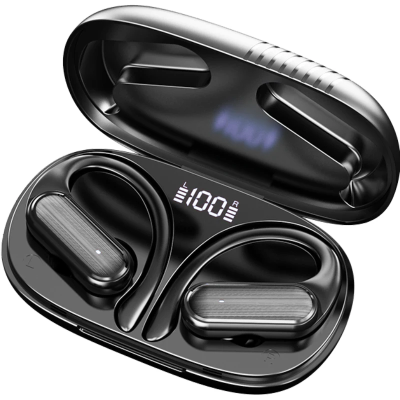 Светодиодные наушники с открытым ухом Спортивная стереогарнитура 9D HiFi беспроводные IPX7 водонепроницаемые наушники-вкладыши TWS временем работы 36