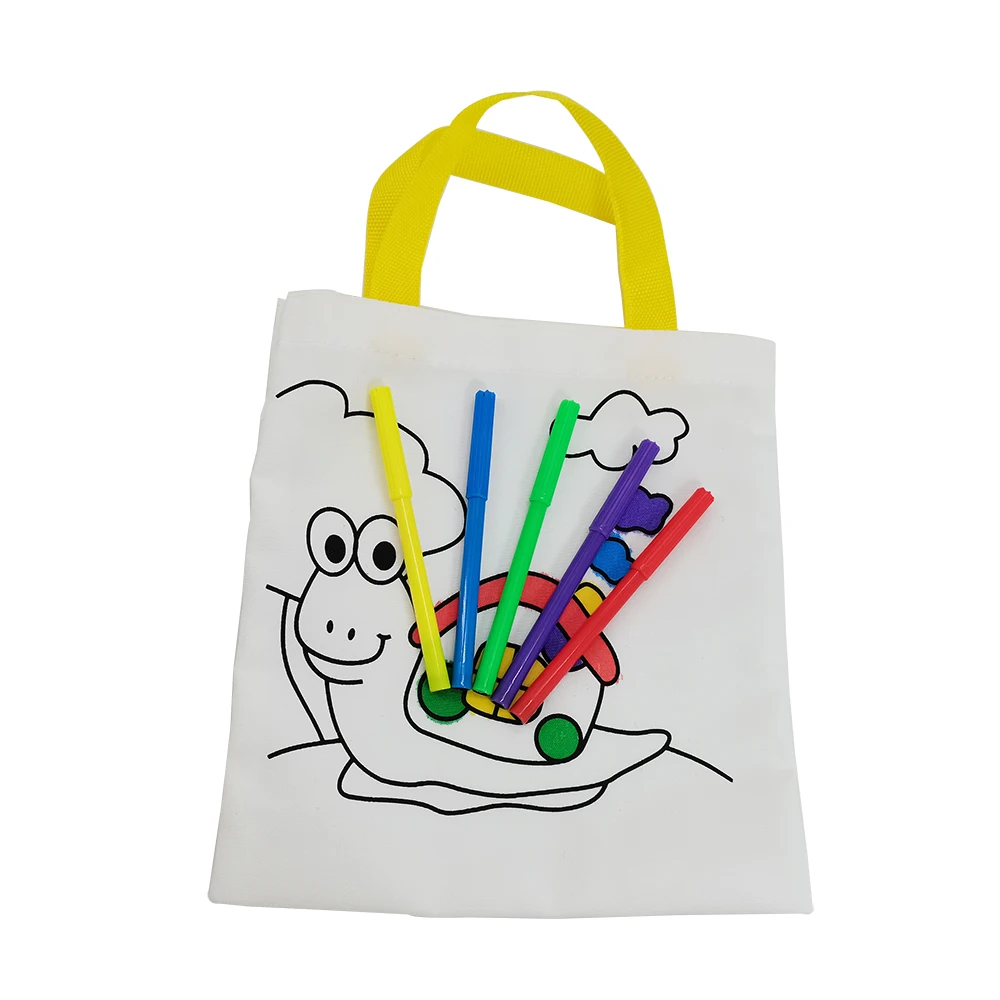 Educational toys Doodle Toys Diy kids bag wtih 5 pen wholesale animal koala style kids custom drawing bag