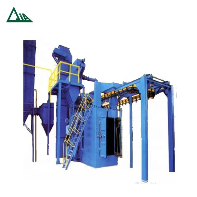 Industrial rust remover Q38 Continuous shot blasting and painting machine in abrator
