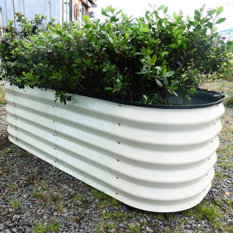 Outdoor Galvanized Raised Garden Bed Metal Planter Raised Garden Boxes For Vegetables Flowers