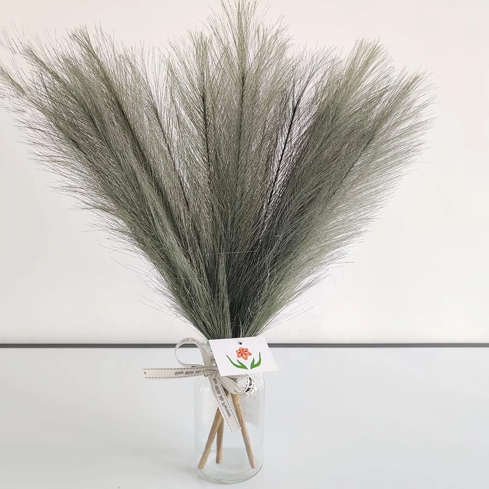 FCD1011  artificial flower decor blue pampas artificial flowers arch faux artifical pampas grass small