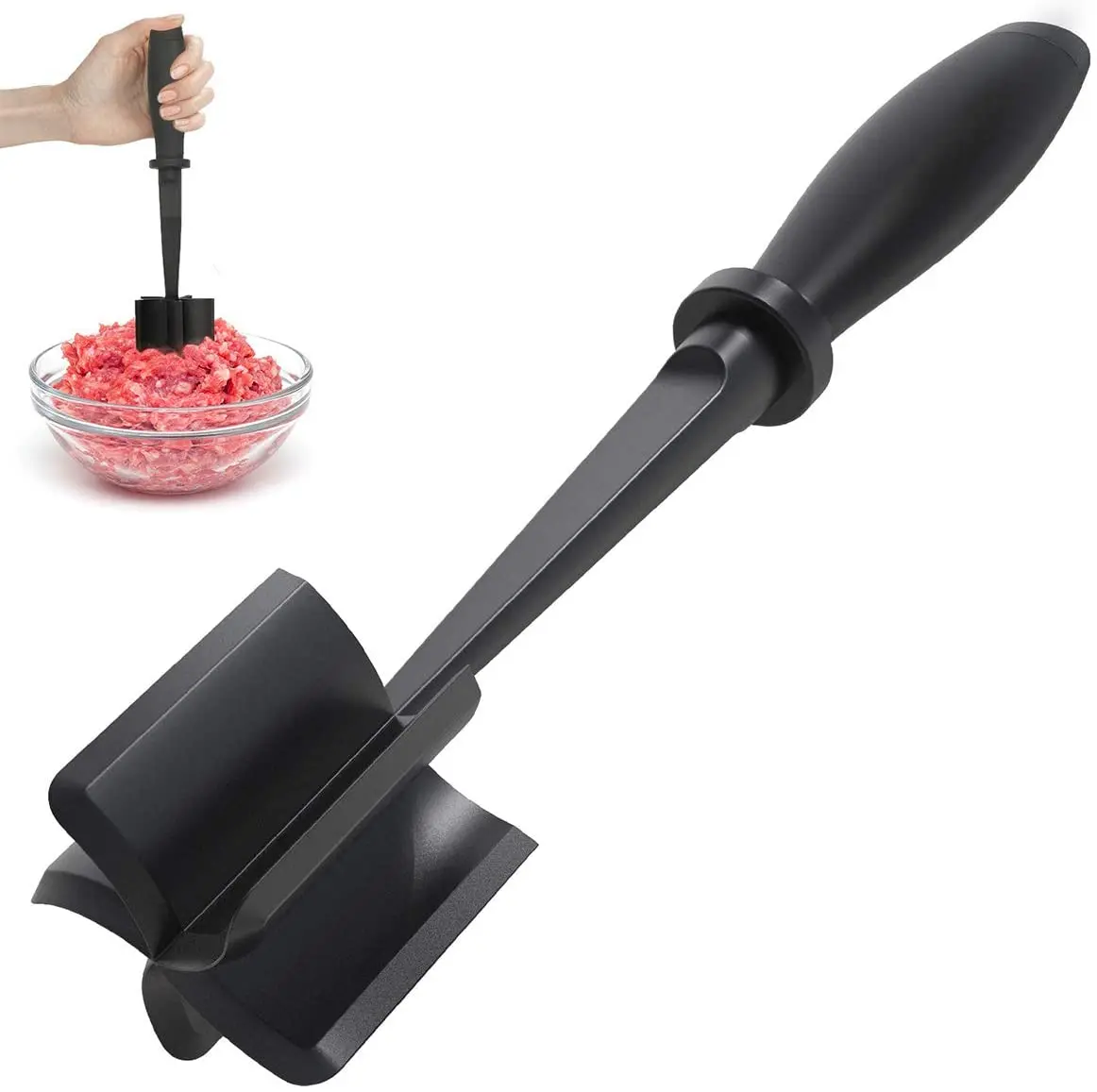 Convenient direct handheld meat chopper mixer stirring grinding pounding meat spatula grinder meat cooking scraper