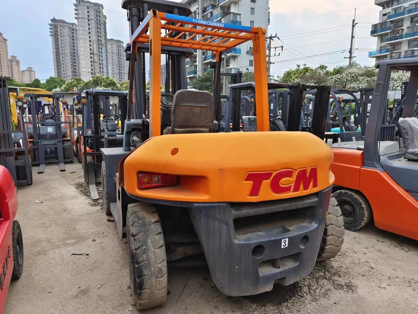 Durable Condition Used Forklift Diesel TCM 70  diesel 2 stage Manual Forklift FD70 for Hot Sale Second Hand TCM Forklift