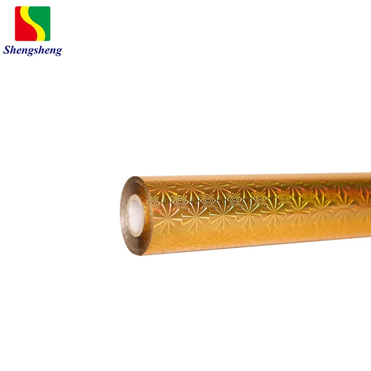 Gold Rainbow  Holographic Heat Transfer Foil For Plastic And Paper