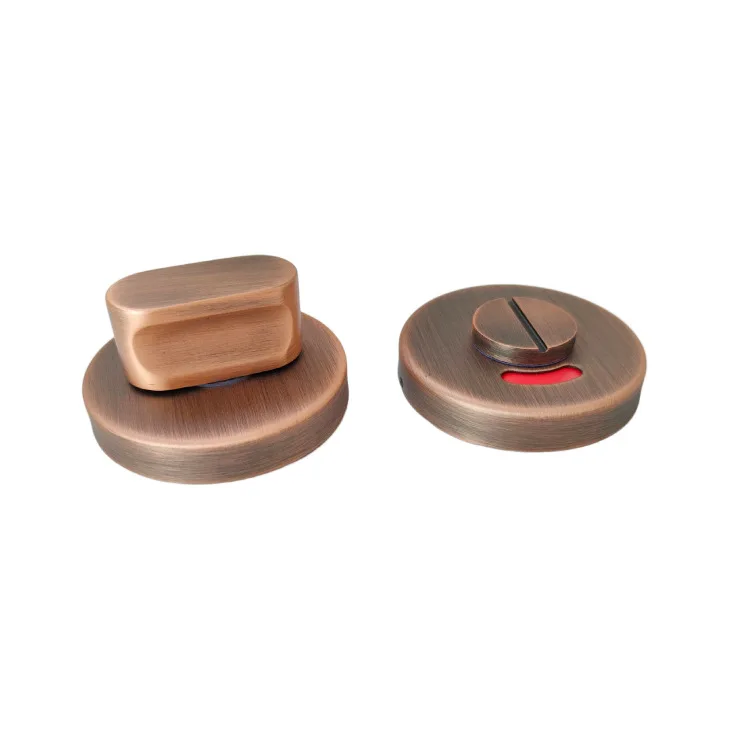 304 stainless steel instruction toilet door lock Turn and Release Indicator Bolt Turn Knob multiple colors partition door lock