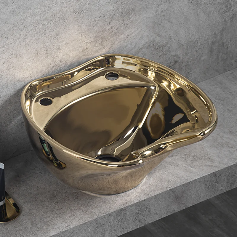 New Desig Luxury hair wash basin Ceramic shampoo sinks basin&trays salon sink shampoo sink hair basin