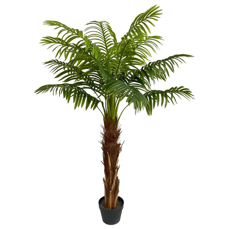Faux Fake Green Plants Plastic artificial palm tree leaves artificial potted plants phoenix palm tree with pot