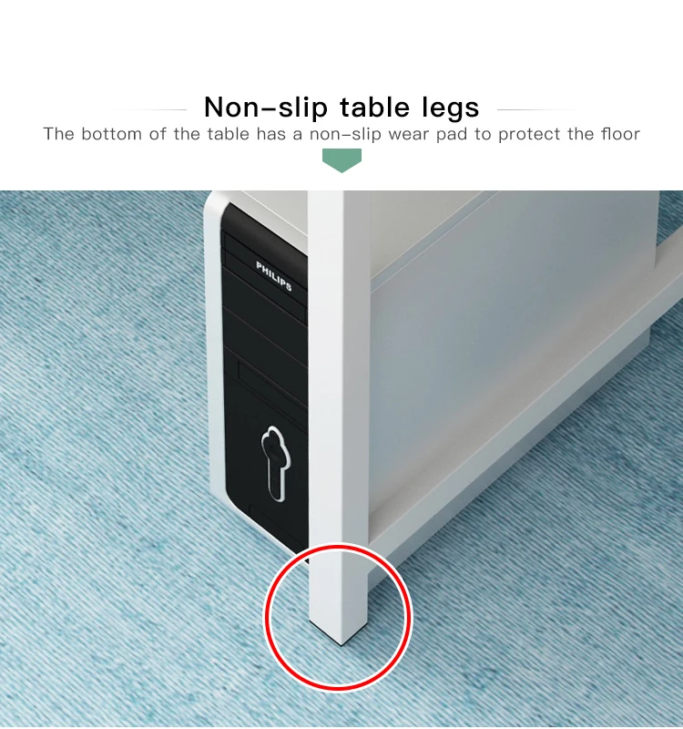 
Steel wood desktop bookshelf integrated office desk for student with bookshelf 