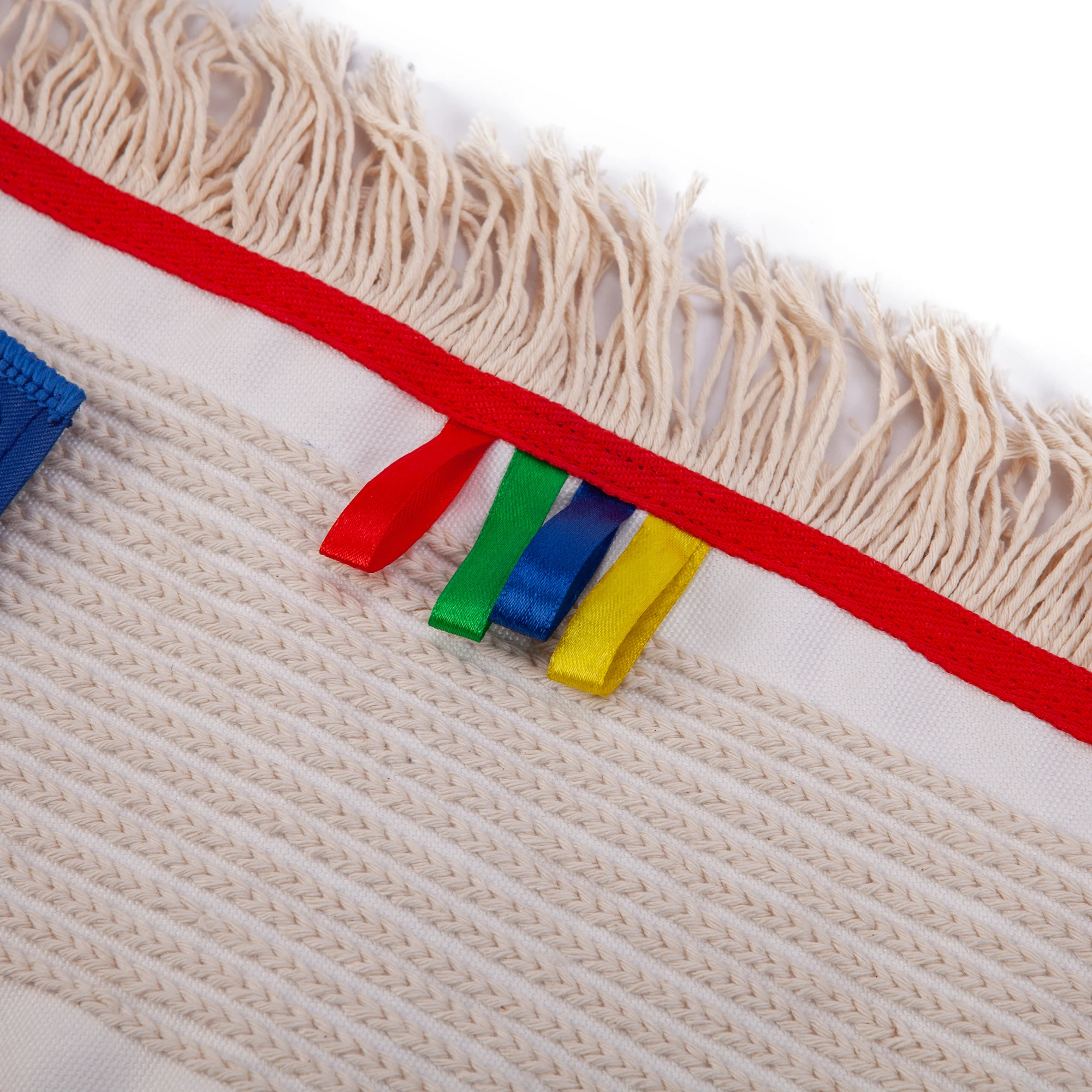 Manufacturer Polyester Cotton Blend Tufting Flat Mop for Hotel Cleaning String Mop Refill Microfiber Wet Mop with Pocket