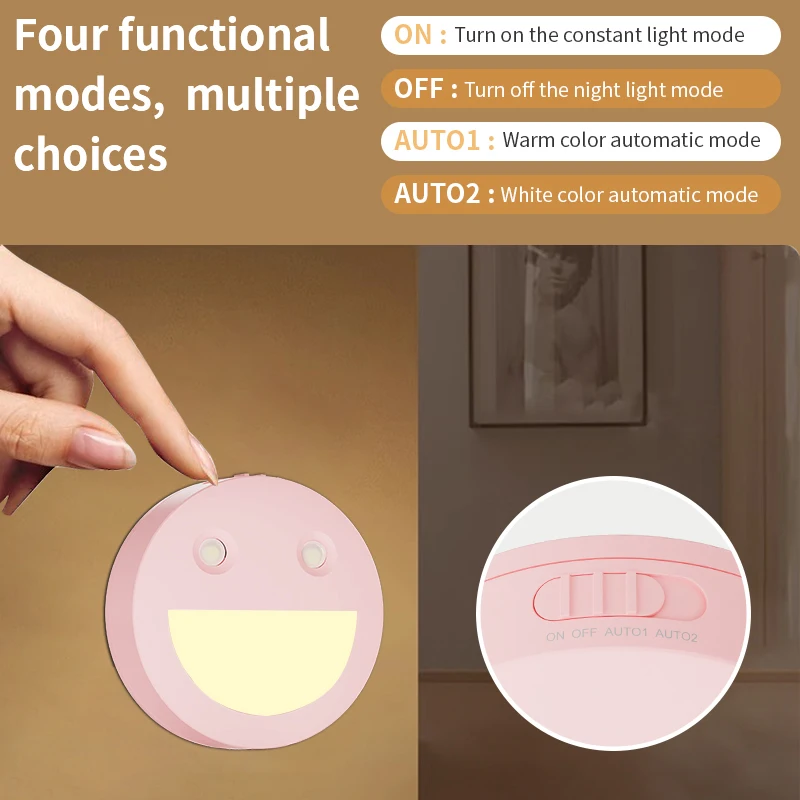 Magnetic Wall Sconce AAA Battery Stick Motion Sensor smart LED Night Light 4 Lighting Modes 2 colors Dimmable Indoor Night Lamp