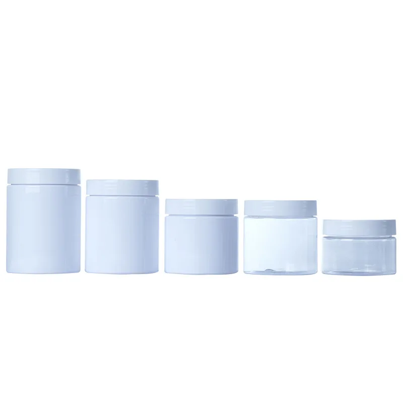 Hot selling wholesale custom wide mouth Plastic lotion container cosmetics jars with lids