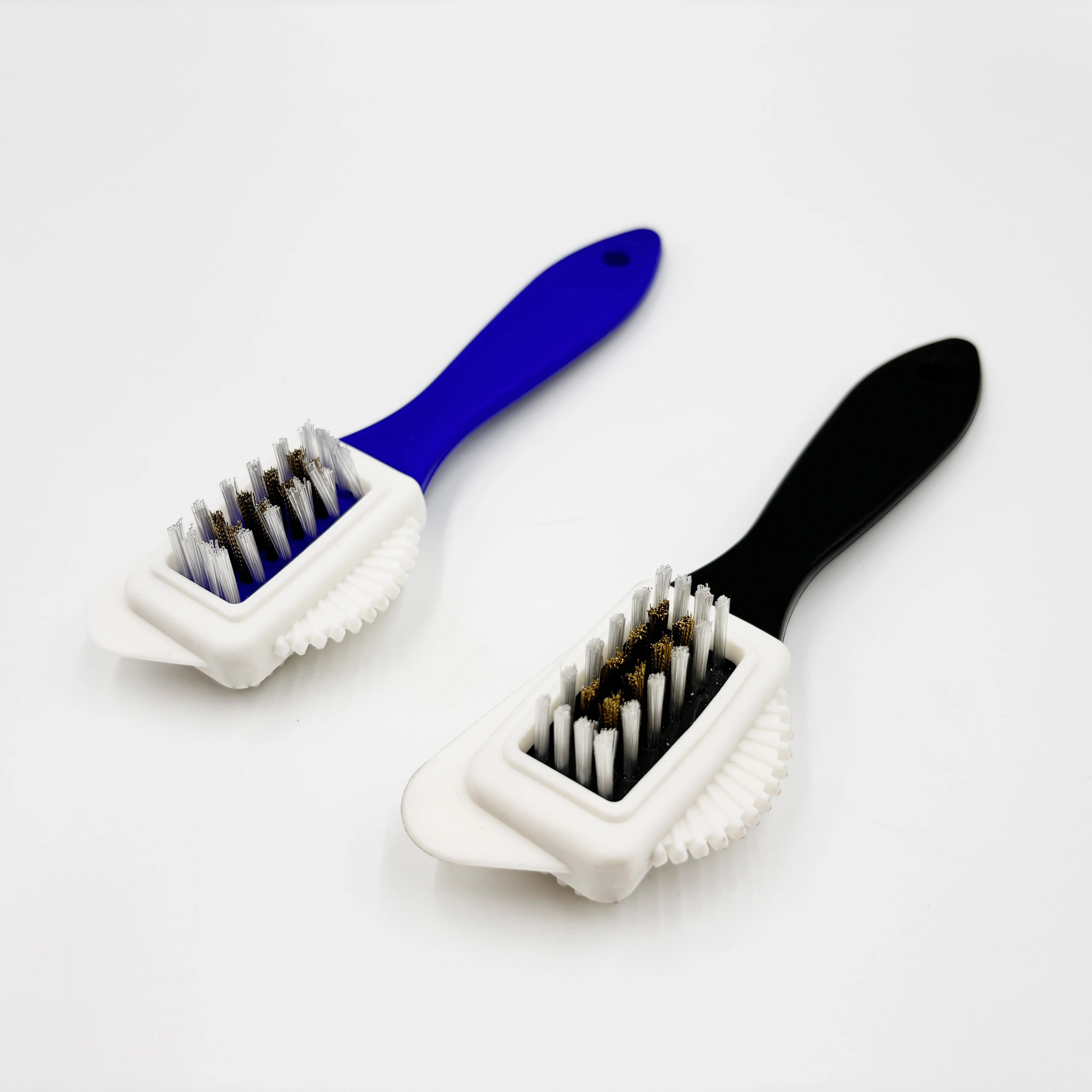 Factory Wholesale Custom Logo Three Sided Nubuck Suede Cleaner Brush Sneaker Shoe Cleaning Brush With Copper Wire