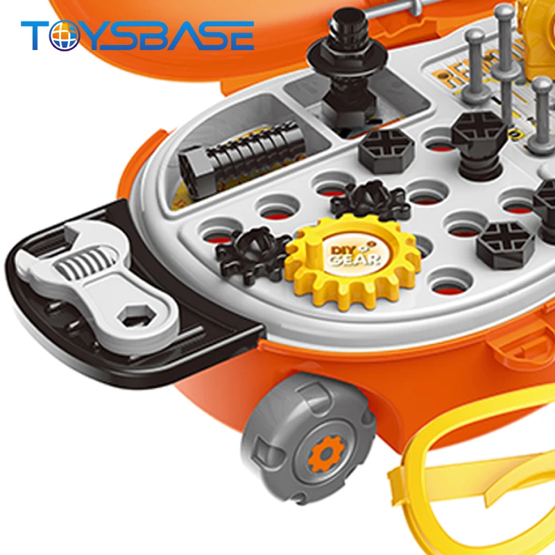 Portable Pretend Plastic Boys Toy Tools Play Set