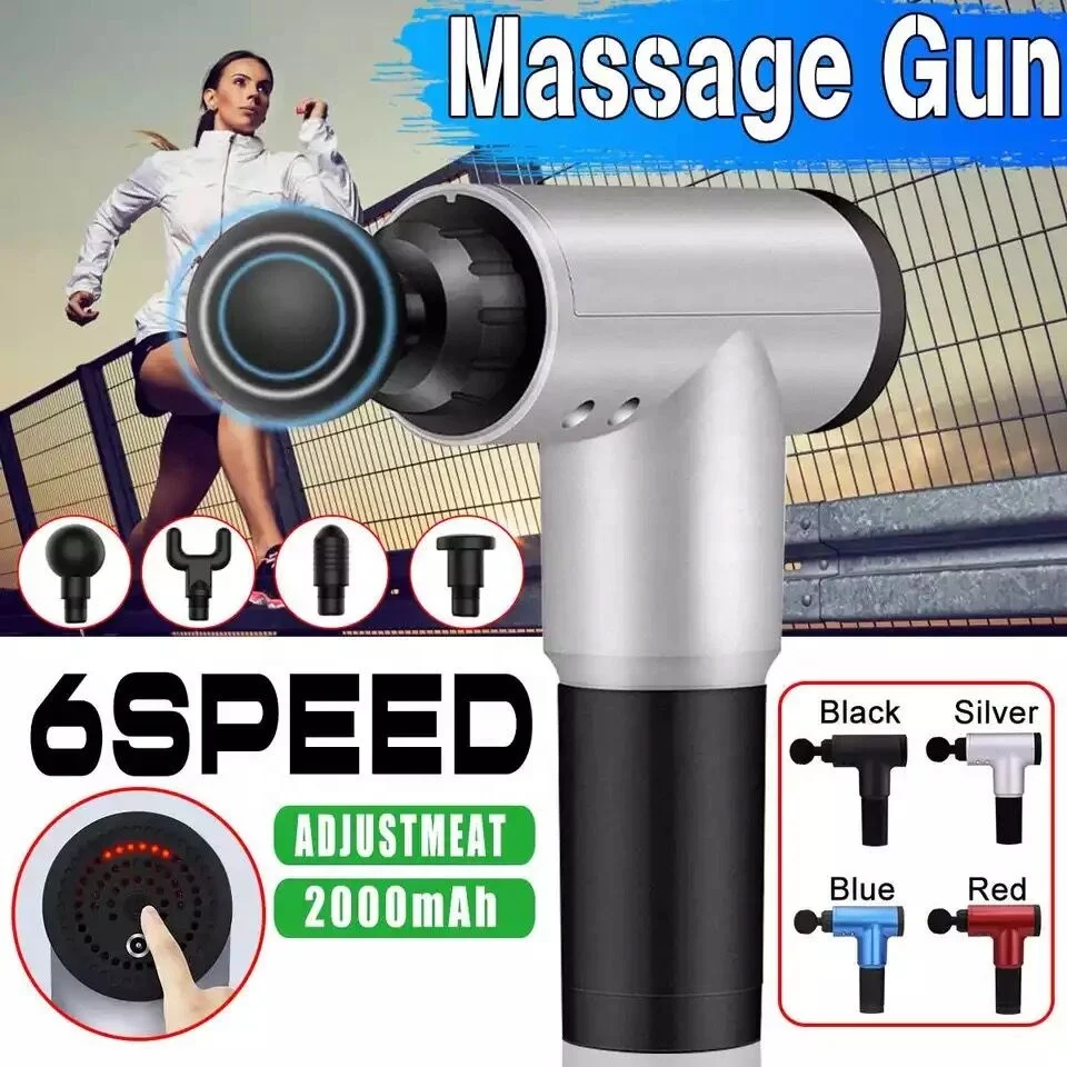 Muscl Massage Gun KH-320 Handheld Deep Tissue Vibration Massage Gun Rechargeable Device with 4 Massage Head 6 Speeds