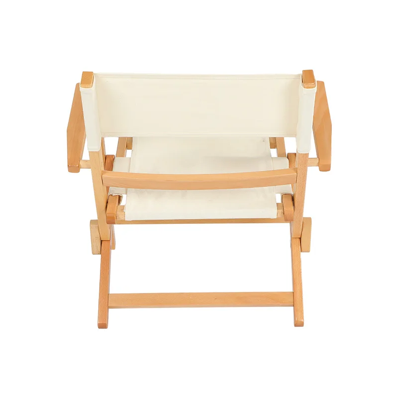 Luyuan Customized outdoor wood grain beech wood frame folding wholesale beach camping chair foldable