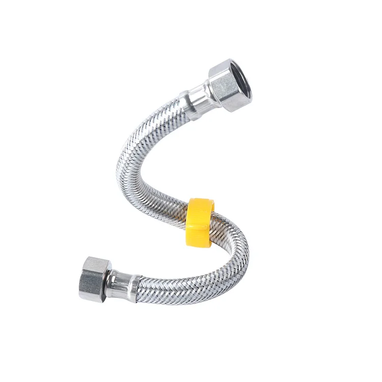 High Quality Hose Pipe Toilet Bathroom 304 Flexible Chromed Stainless Steel Flexible Braided Hose