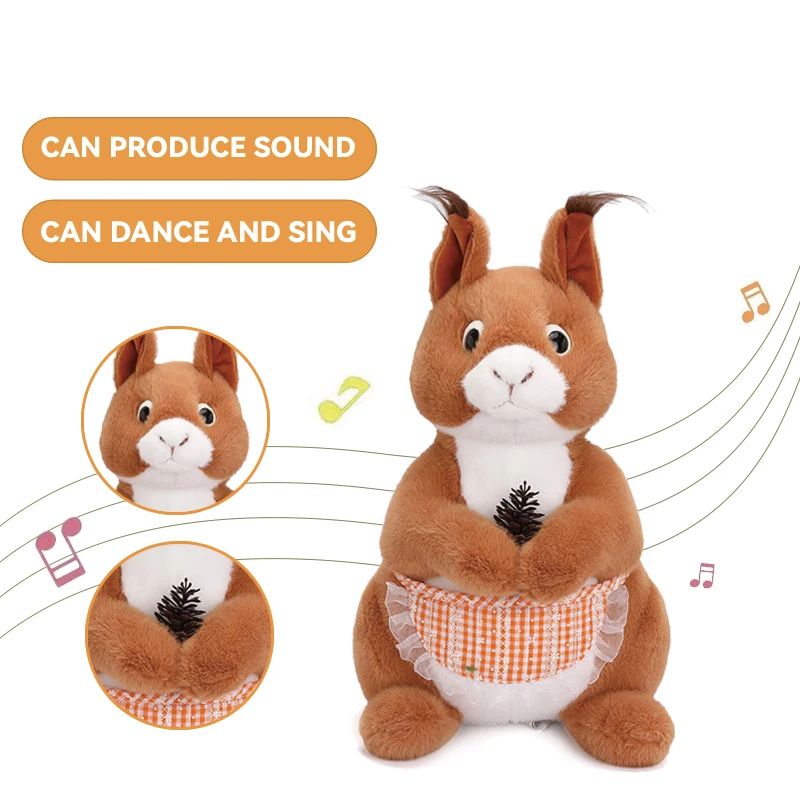 Hot sale cute stuffed singing doll soft toys plush happy birthday musical singing furry plush stuffed toys