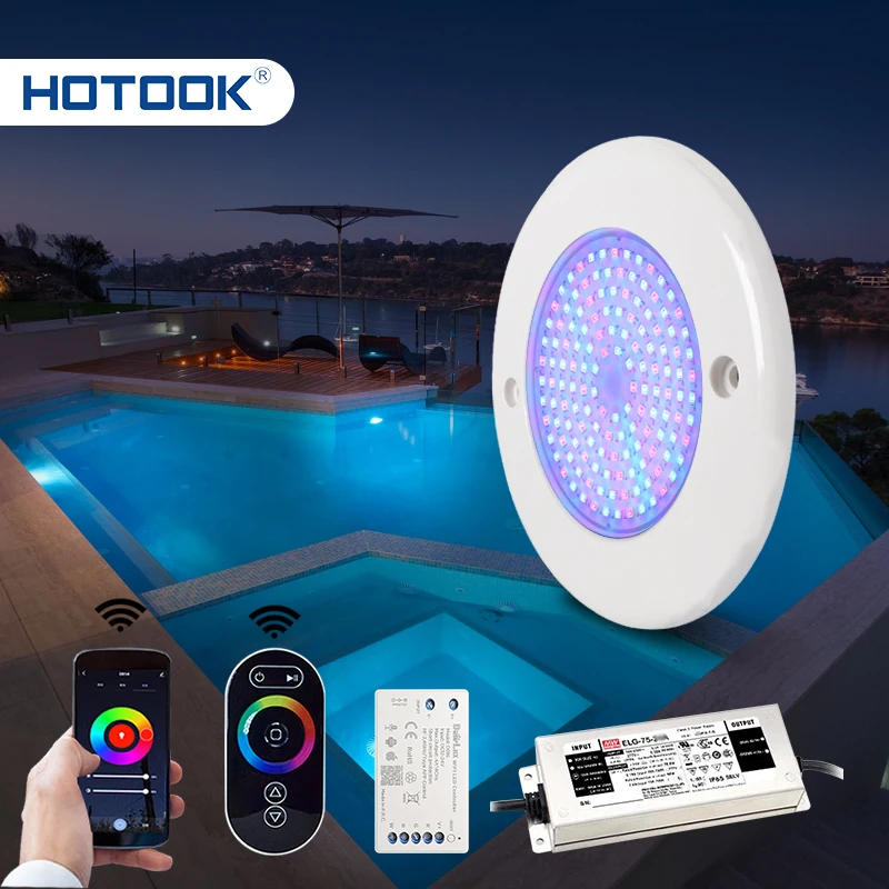 Патент 7 мм Светодиодная лампа для бассейна DC12V RGB Смарт-приложение WiFi музыка RF комплект с дистанционным управлением освещение для бассейна