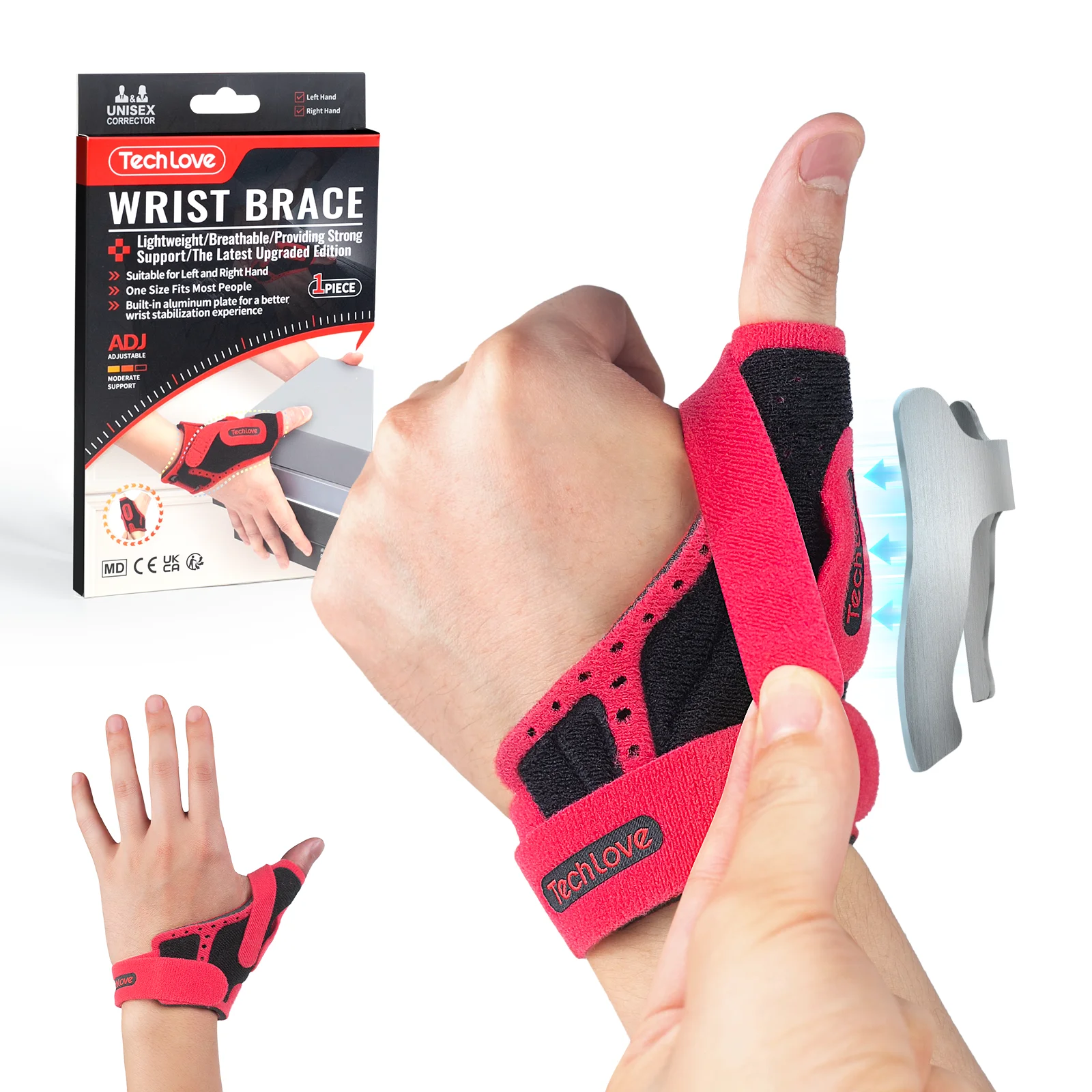 Tech Love Wholesale Compression Wrist Strap Brace Sports Activities Support Work Fitness Carpal Tunnel Arthritis Pain Relief