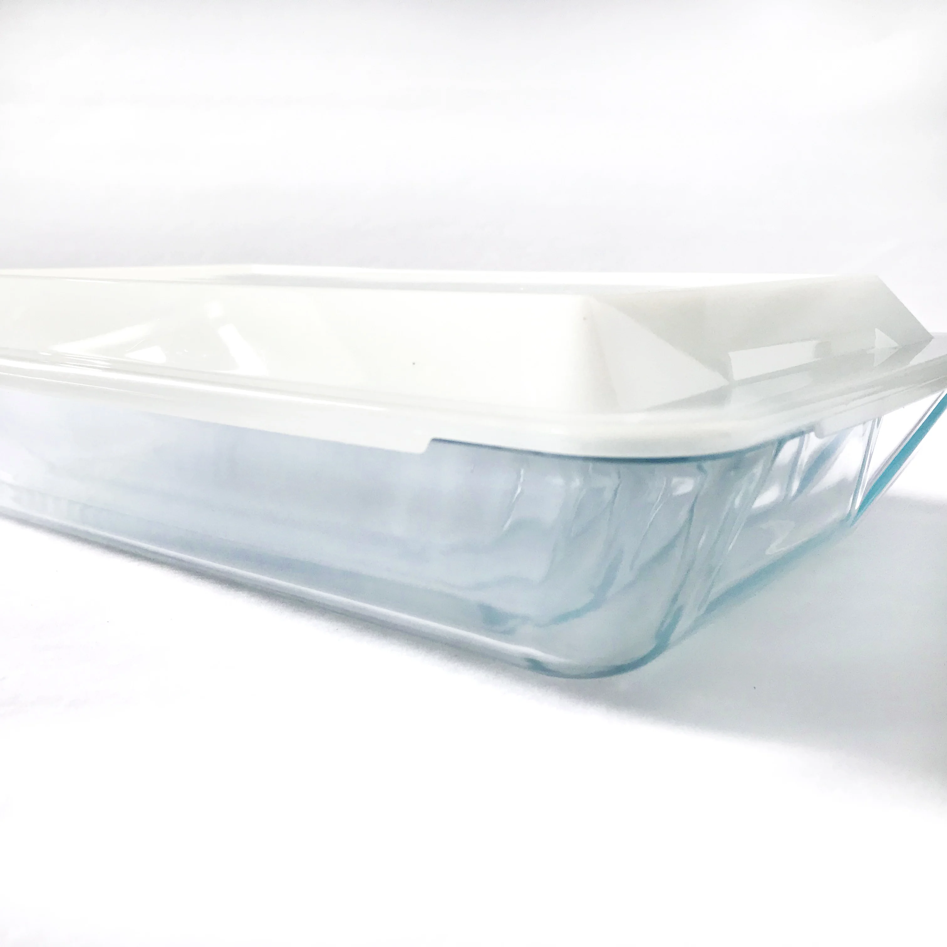 Clear Rectangular Heat Resistant Borosilicate Tempered Glass Bakeware Set with Lid Baking Pans Set