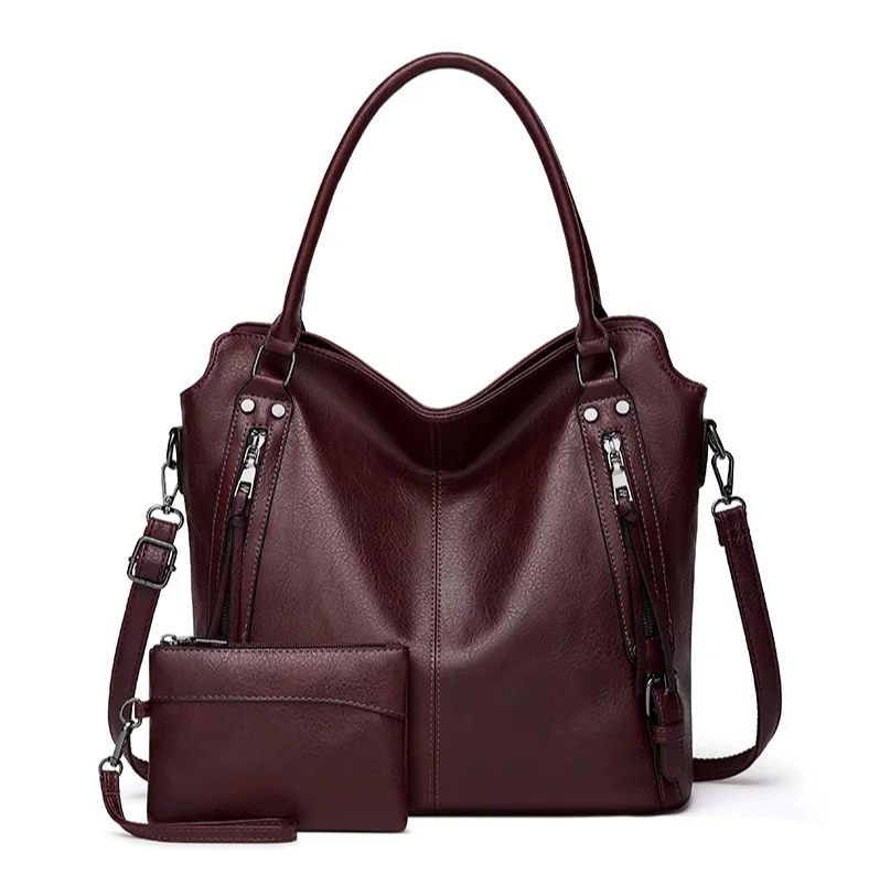 DF465 Fashion  Leather Lady tote hand bag with one shoulder strap